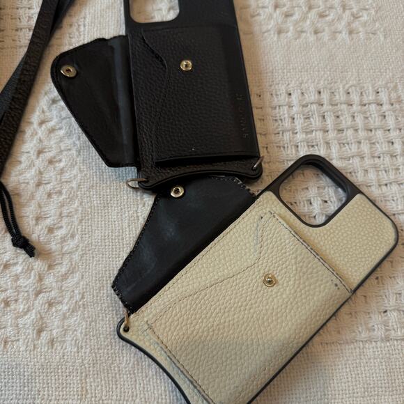 set of 2 Bandolier pebble leather cases for Apple iphone 12 Pro A1 2233 - Picture 6 of 7